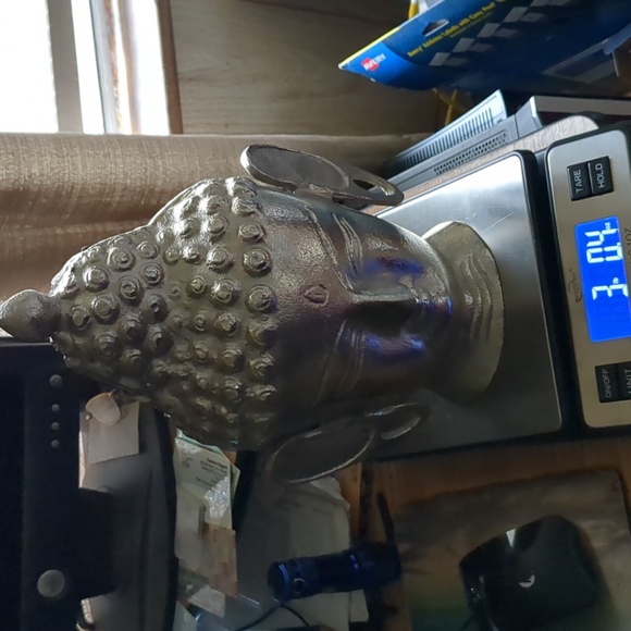 🩶Silver Metal Buddha Head Decor - Picture 12 of 13